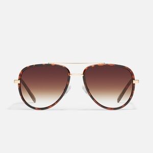 Quay Australia ‘All In” Tortoise Shell Aviator Sunglasses